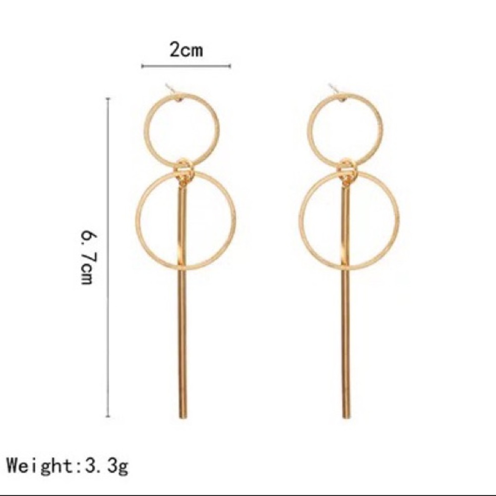 Unique Circle Bar Earrings 2 for $12 - Picture 8 of 11